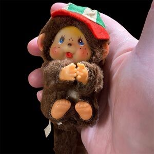Monchhichi Sekiguchi Chicaboo 3" GRIPPER MONKEY 70s 80s Pencil Curtain Clip VTG